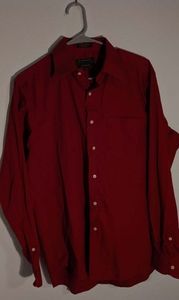 Red Button Down